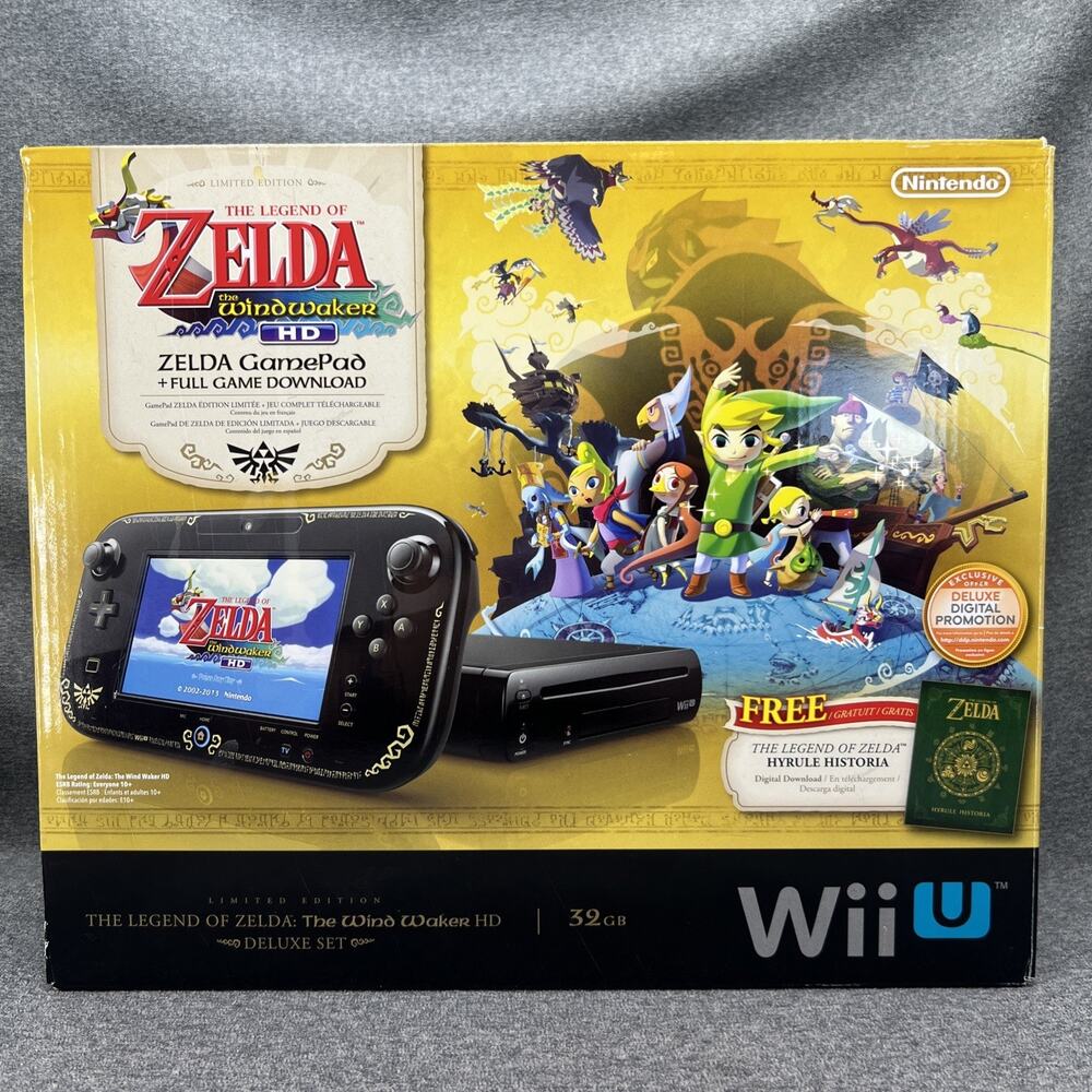 Nintendo Wii U Zelda Wind Waker HD Replacement BOX ONLY 32GB Deluxe Set - Picture 12 of 16
